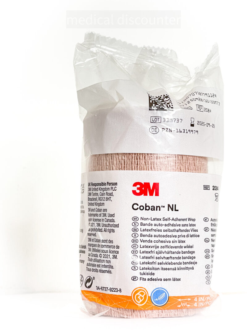 3M™ Coban™ EN Self-Adhesive Bandage, 2084, beige, 10 cm x 4.5 m (stretched), 1/roll