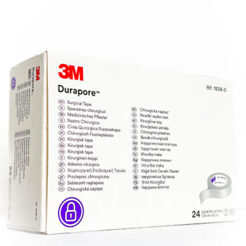 3M™ Durapore™ Surgical Suture Plaster, 1538-0, 1.25 cm x 9.1 m, 24 pieces/box