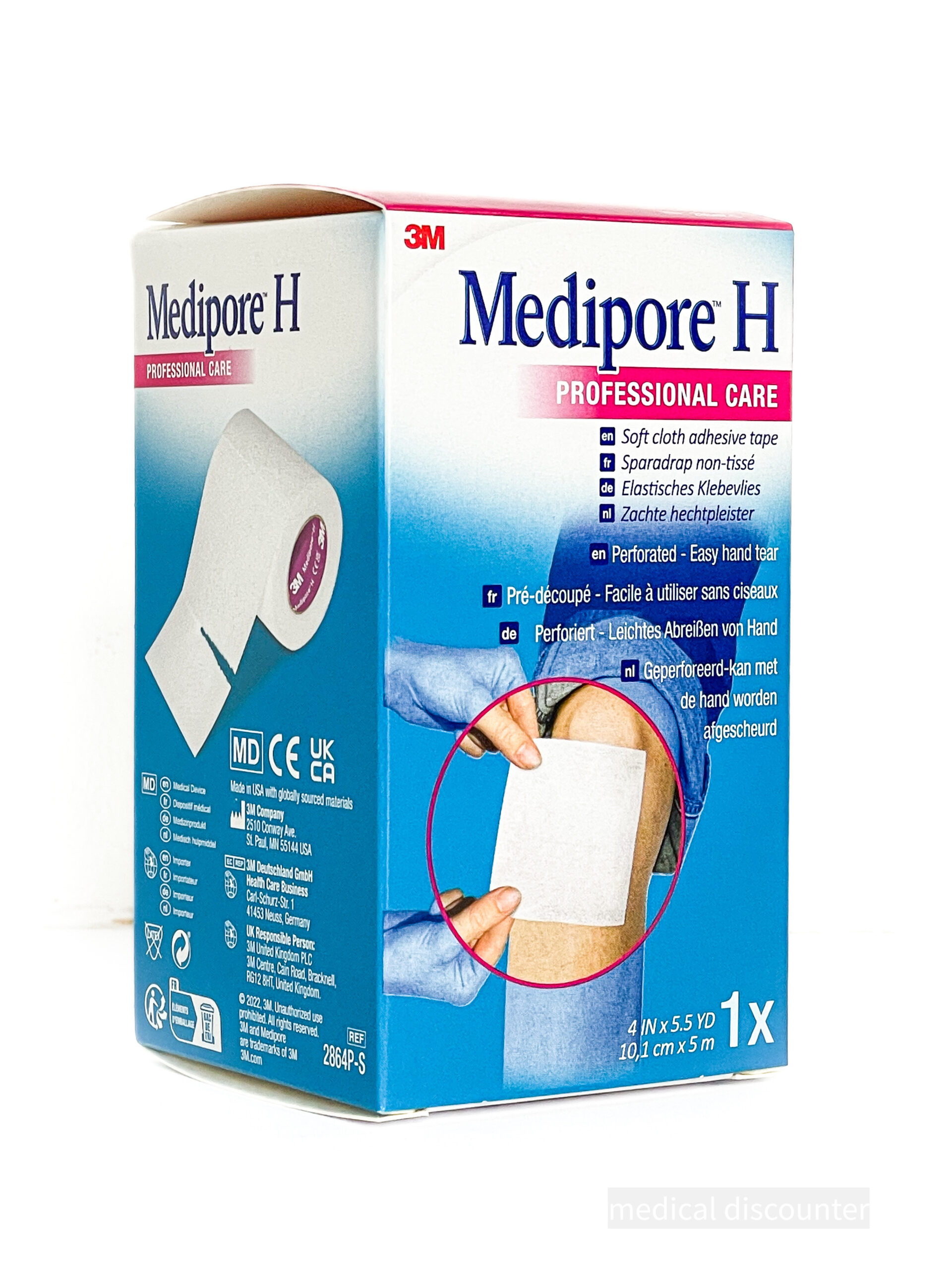 3M™ Medipore™ Chirurgische Hechtpleister HP, 2864 P-S, 10 cm x 5 m, rol