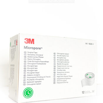 3M™ Micropore™ Surgical Suture Plaster, 1530-1, 2.5 cm x 9.1 m, 12 pieces/box