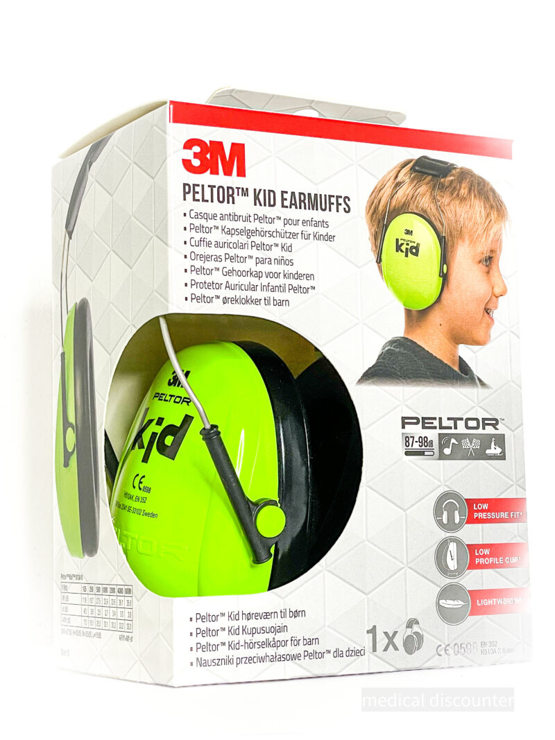 3M™ Peltor™ Hearing Cap for Children H510AK vert fluo (87-98 dB)
