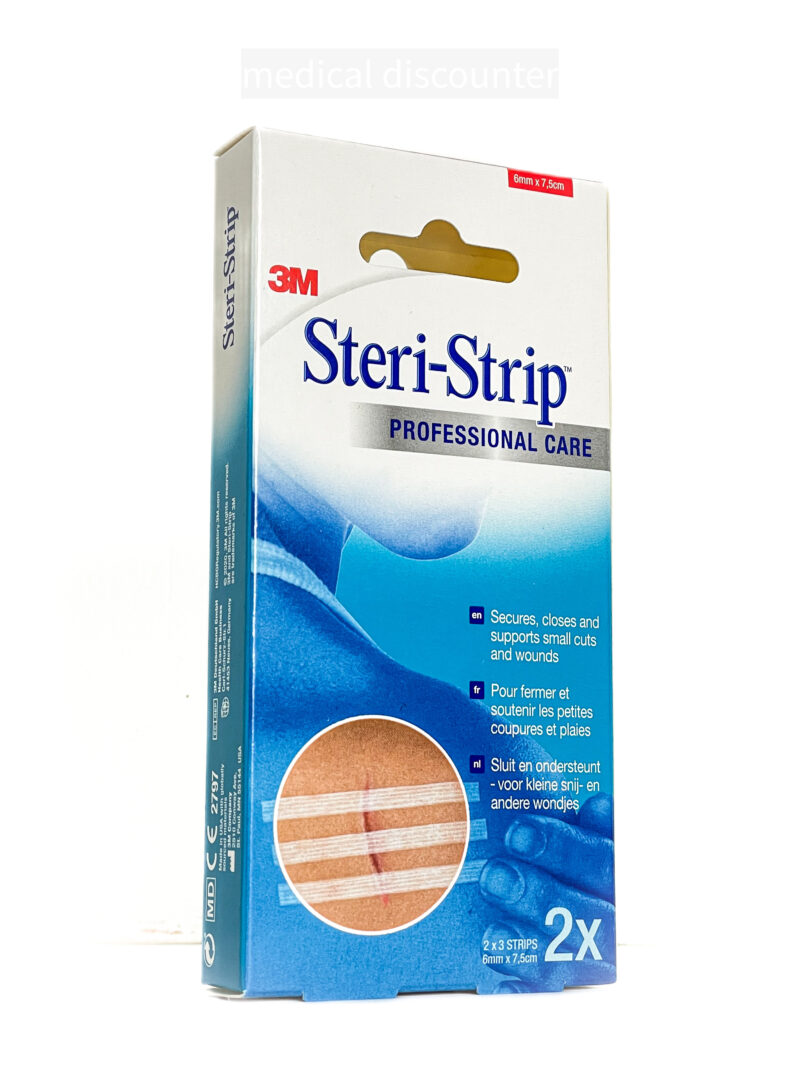 3M™ Steri-Strip™ wondsluitsysteem, 1541P-2, 6 mm x 75 mm, 2 stuks/pakje