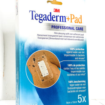 3M™ Tegaderm™ +Pad Transparant Film verband, 3586P, 9 cm x 10 cm, 5 stuks/doos