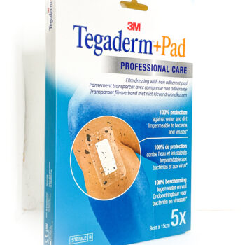 3M™ Tegaderm™ +Pad Transparant Film verband, 3589P, 9 cm x 15 cm, 5 stuks/doos