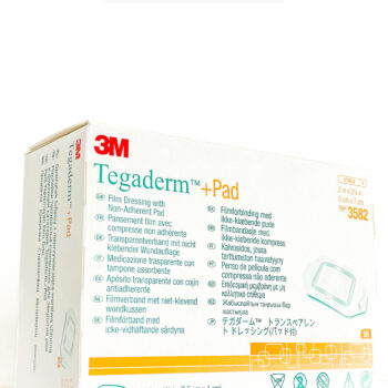 3M™ Tegaderm™ +Pad Bandage transparent avec tampon absorbant, 3582E, 5 cm x 7 cm, 50 pièces/boîte.