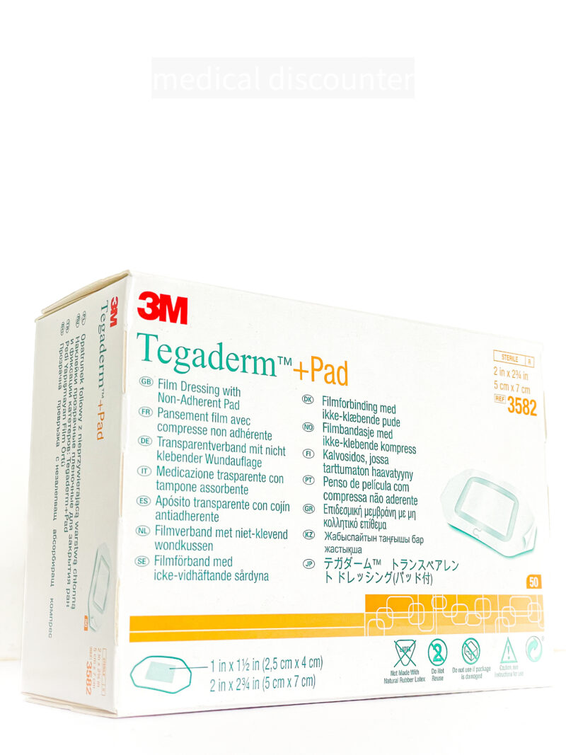 3M™ Tegaderm™ +Pad Transparent Bandage with Absorbent Pad, 3582E, 5 cm x 7 cm, 50 pieces/box