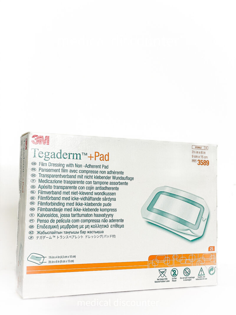 3M™ Tegaderm™ +Pad Transparant Verband met Absorberend Kussentje, 3589E, 9 cm x 15 cm, 25 stuks/doos