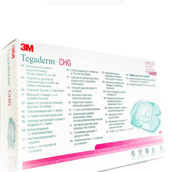 3M™ Tegaderm™ CHG Pansement de fixation intraveineuse au gluconate de chlorhexidine 1658R, 10 x 12 cm, 25 pièces/boîte.