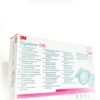 3M™ Tegaderm™ -CHG Bandage de fixation intraveineuse, 1657R, 11,5 x 8,5 cm, 25 pièces/boîte.