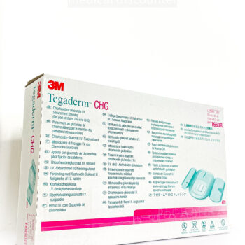 3M™ Tegaderm™ CHG I.V. Fixatieverband, 1660R, 7 x 8,5 cm, 25 stuks/doos