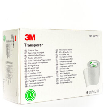 3M™ Transpore™ Medical Adhesive Plaster, 1527-2, 5 cm x 9.1 m, 6 pieces/box
