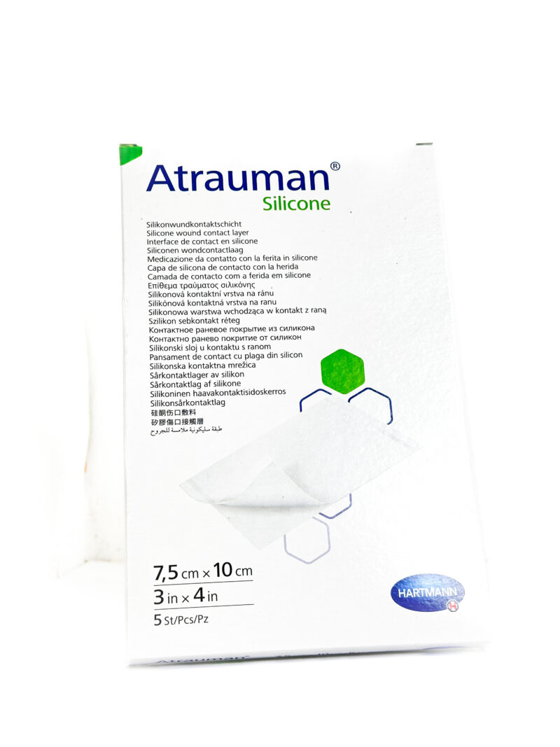 Atrauman Couche de contact de la plaie en silicone stérile 499561 7,5x10cm 5 pièces
