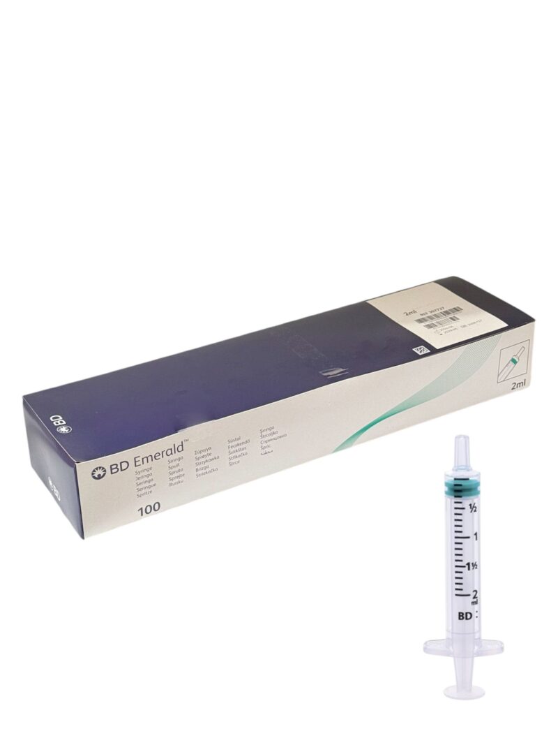 BD Emerald Seringue jetable 2ml Luer (303727) - 100 pièces | Sans latex et écologique | Commandez maintenant !