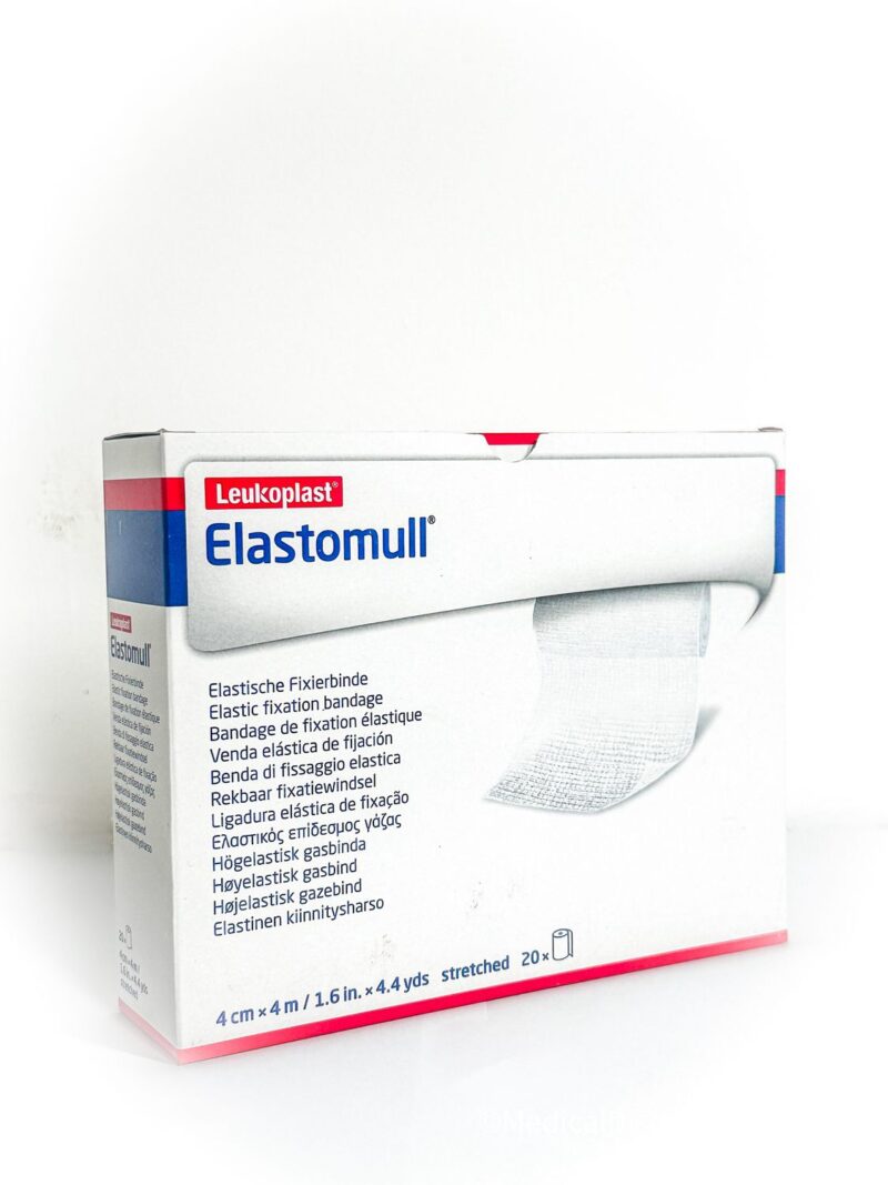 Bande de fixation élastique Leukoplast Elastomull, 4 cm x 4 cm, 02094-00, 20 rouleaux