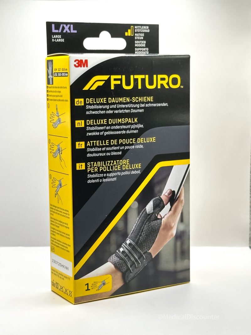 FUTURO™ Attelle de Luxe pour le Pouce 45844, Noir L/XL (16.5 - 20.3 cm)