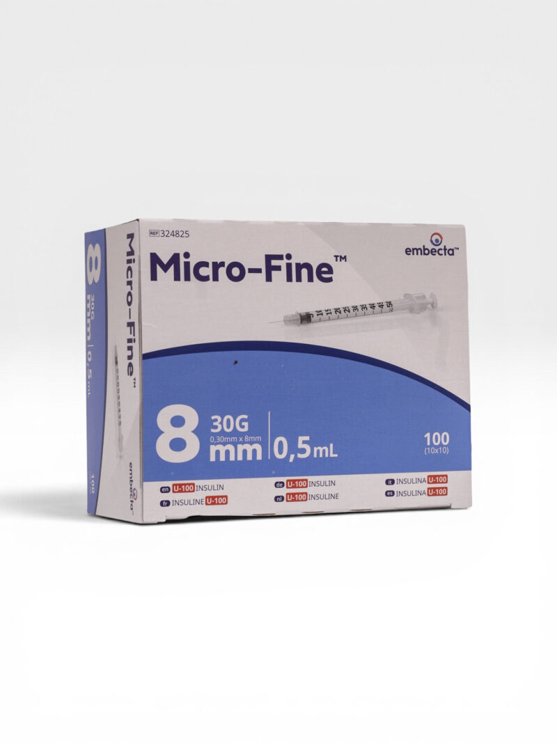 Embecta Micro-Fine Insulinespuit 0,5ml 30G 8mm – 100 stuks (324825 ...